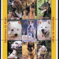 Niger Republic 1998 Animals of the World #4 (Dogs) perf sheetlet containing 9 x 100f values each with Scouts logo unmounted mint. Note this item is privately produced and is offered purely on its thematic appeal Scott #1009
