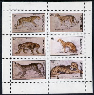 Staffa 1982 Animals (Big Cats) perf set of 6 values (15p to 75p) unmounted mint
