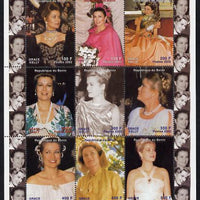 Benin 2002 Grace Kelly #2 perf sheetlet containing 9 values unmounted mint. Note this item is privately produced and is offered purely on its thematic appeal