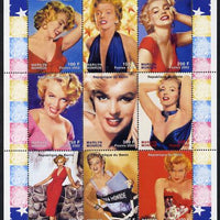 Benin 2002 Marilyn Monroe #2 perf sheetlet containing set of 9 values unmounted mint. Note this item is privately produced and is offered purely on its thematic appeal
