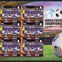 Sierra Leone 2010 Football World Cup Chamipnships - the team from France in special sheet of 6 unmounted mint as SG 4718