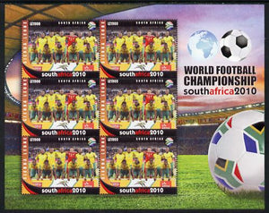Sierra Leone 2010 Football World Cup Chamipnships - the team from South Africa in special sheet of 6 unmounted mint as SG 4719