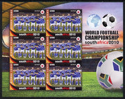 Sierra Leone 2010 Football World Cup Chamipnships - the team from Japan in special sheet of 6 unmounted mint as SG 4720