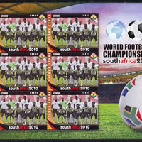 Sierra Leone 2010 Football World Cup Chamipnships - the team from Ghana in special sheet of 6 unmounted mint as SG 4728