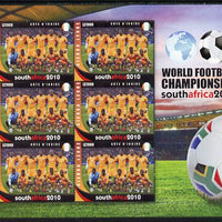 Sierra Leone 2010 Football World Cup Chamipnships - the team from Ivory Coast in special sheet of 6 unmounted mint as SG 4733.