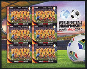 Sierra Leone 2010 Football World Cup Chamipnships - the team from Ivory Coast in special sheet of 6 unmounted mint as SG 4733.