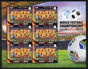 Sierra Leone 2010 Football World Cup Chamipnships - the team from Ivory Coast in special sheet of 6 unmounted mint as SG 4733.