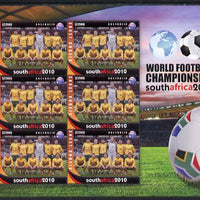 Sierra Leone 2010 Football World Cup Chamipnships - the team from Australia in special sheet of 6 unmounted mint as SG 4734