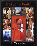 Grenada 2005 Pope John Paull II - In Memoriam perf sheetlet containing 6 values unmounted mint