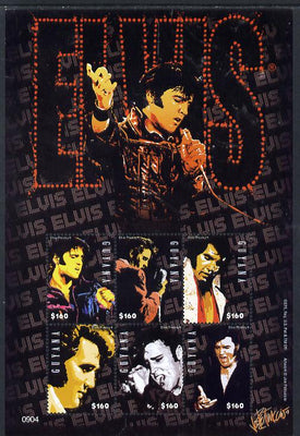 Guyana 2009 Elvis Presley Commemoration perf sheetlet containing 6 values unmounted mint SG MS 6666