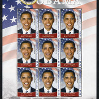 St Vincent 2009 Barack Obama - 44th President of the United States perf sheetlet containing 9 values unmounted mint