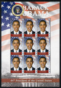 St Vincent 2009 Barack Obama - 44th President of the United States perf sheetlet containing 9 values unmounted mint