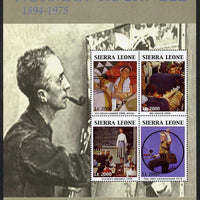 Sierra Leone 2004 25th Death Anniversary of Norman Rockwell perf sheetlet containing 4 values unmounted mint SG MS 4182
