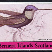 Bernera 1982 Humming Birds (Trochilus R) imperf souvenir sheet (£1 value) unmounted mint