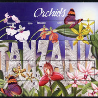 Tanzania 2004 Orchids perf sheetlet containing 6 values unmounted mint