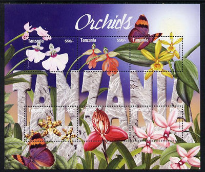 Tanzania 2004 Orchids perf sheetlet containing 6 values unmounted mint