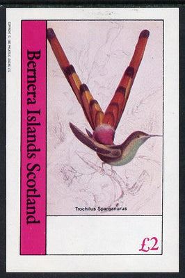 Bernera 1982 Humming Birds (Trochilus S) imperf deluxe sheet (£2 value) unmounted mint
