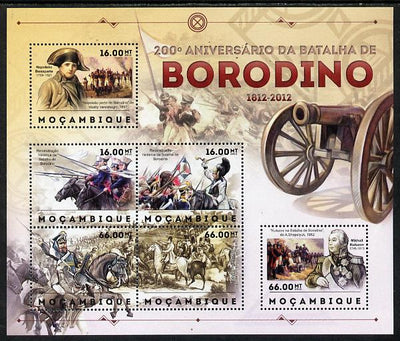 Mozambique 20012 200th Anniversary of Battle of Borodino (Napoleon) perf sheetlet containing 6 values unmounted mint