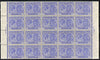 St Kitts-Nevis 1921-29 KG5 Script CA Medicinal Spring 3d ultramarine marginal block of 20 being rows 5, 6, 7 & 8 unmounted mint SG 45