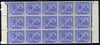 St Kitts-Nevis 1920-22 KG5 MCA Columbus 2.5d ultramarine marginal block of 15 Rows 7, 8 & 9 unmounted mint SG 28
