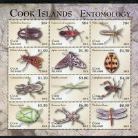 Cook Islands 2013 Entomology definitive perf sheetlet of 12 values unmounted mint