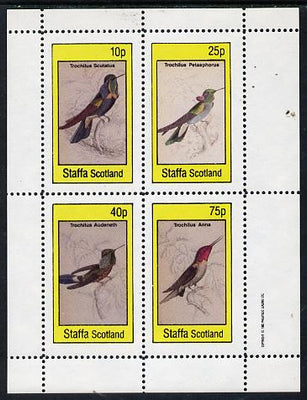 Staffa 1982 Humming Birds #06 perf,set of 4 values (10p to 75p) unmounted mint