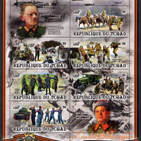 Chad 2012 World War 2 - 70th Anniv of Battle of Moscow #09 perf sheetlet containing 6 values & 2 labels unmounted mint