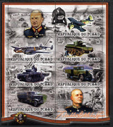 Chad 2012 World War 2 - 70th Anniv of Battle of Moscow #10 perf sheetlet containing 6 values & 2 labels unmounted mint