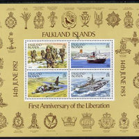 Falkland Islands 1983 First Anniversary of Liberation perf m/sheet unmounted mint SG MS458