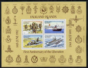 Falkland Islands 1983 First Anniversary of Liberation perf m/sheet unmounted mint SG MS458
