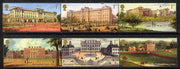 Great Britain 2014 Buckingham Palace perf set of 6 values (2 strips of 3) unmounted mint