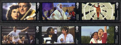 Great Britain 2014 Great British Films perf set of 6 values (2 strips of 3) unmounted mint