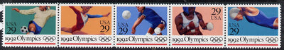United States 1992 Barcelona Summer Olympics se-tenant strip of 5 unmounted mint SG 2667a