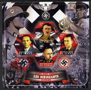 Chad 2014 Leaders in WW2 - Germany #1 - Hitler, Speer, Himmler & Goebbels imperf sheetlet containing four hexagonal shaped values unmounted mint