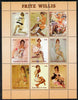 Chad 2014 Erotic Art by Fritz Willis perf sheetlet containing 9 values unmounted mint. Note this item is privately produced and is offered purely on its thematic appeal. .
