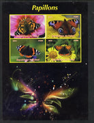 Chad 2014 Butterflies #2 large imperf sheetlet containing 4 values unmounted mint. Note this item is privately produced and is offered purely on its thematic appeal. .