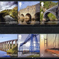 Great Britain 2015 Bridges set of 10 (2 se-tenant strips) unmounted mint