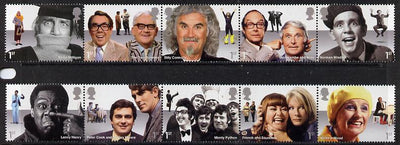 Great Britain 2015 Comedy Greats set of 10 (2 se-tenant strips) unmounted mint