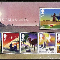Great Britain 2015 Christmas perf m/sheet containing 8 values unmounted mint