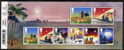 Great Britain 2015 Christmas perf m/sheet containing 8 values unmounted mint