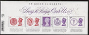 Great Britain 2015 'Long to Reign Over Us' perf m/sheet containing 5 values unmounted mint