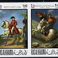 Ras Al Khaima 1969 Paintings of Napoleon imperf set of 4 unmounted mint Mi 322-25B