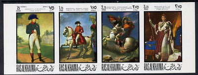 Ras Al Khaima 1969 Paintings of Napoleon imperf set of 4 unmounted mint Mi 322-25B